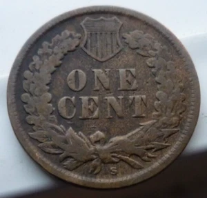 1908S(GRADED)(RARE!!! KEY!!! 1115K MINTAGE!)(VG8)(ANACS)INDIAN HEAD  CENT- TONE+ - Picture 1 of 9