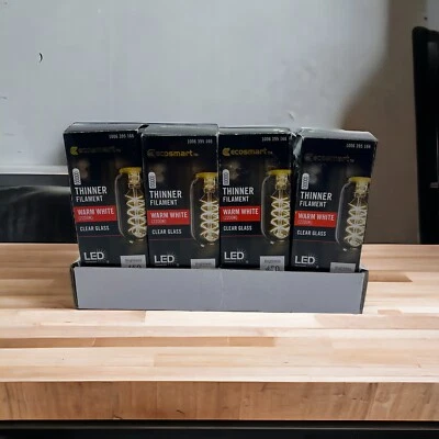 4 Pack ECOSMART 40 Watt Warm White Clear Glass Thinner Element Bulb E26 Med Base - Image 1 of 4