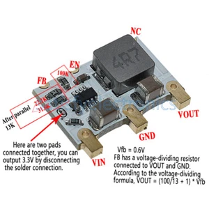 Mini 4A DC-DC Buck Converter 9V 12V 6V-16V to 5V 3.3V Step-down Power Voltage - Picture 1 of 6