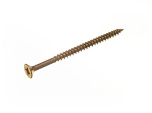 20 X Chip Board Screw Fixings Yzp Yellow Zinc Plated Steel 5.0 X 60 Onestopdiy - Picture 1 of 1