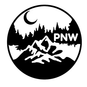PNW Symbol Camping Mountain Graphic for Truck RV Car Automotive Decal Sticker - Picture 1 of 4