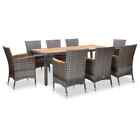 Tidyard 9 Piece Garden Dining Set  Setting Table And Chairs, Patio T9h6