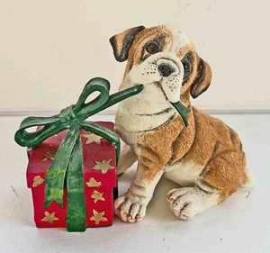 Lenox "The Christmas Bulldog" Welpe Zerrband an Geschenk 2006 - Bild 1 von 6