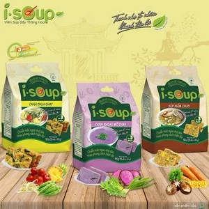 Combo 3 ISoup Instant Vegan Soup Combo – Sour Soup, Taro Soup, Mushroom Soup Set - Picture 1 of 5
