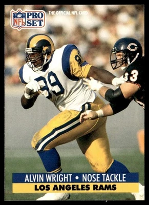 1991 Pro Set Alvin Wright Los Angeles Rams #206 - Image 1 of 2