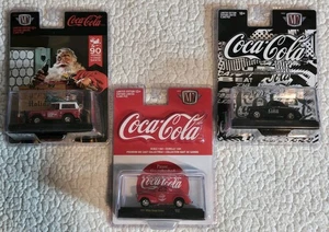 M2 Machines  Lot Of 3 Coca-Cola  1:64 Diecast Cars 90 Years Of Santa New - Picture 1 of 7