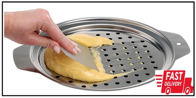 Stainless Steel Spaetzle Maker Lid with Scraper Traditional German Egg Noodle Ma - Image 1 of 2