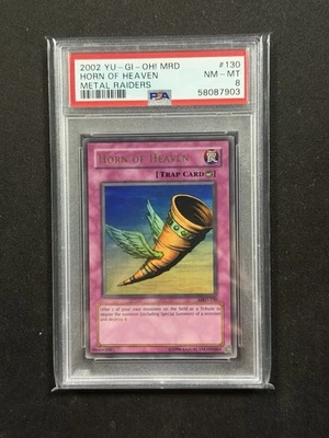 2002 Yu-Gi-Oh! MRD-Metal Raiders Horn Of Heaven #130 PSA 8 - Image 1 of 2