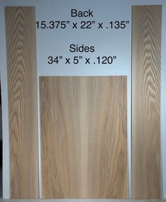 White ASH Acoustic Guitar Back And Side Set -  Luthier Tone Wood Book Matched - Image 1 of 4