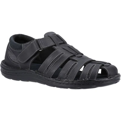 Hush Puppies Albert Herren Sandalen Aus Schwarzem Leder