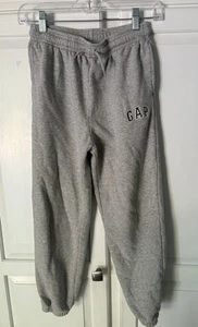 GAP Kids Girls Large (10) Husky Light Grey Heather Fleece Drawstring Sweatpants - Picture 1 of 13