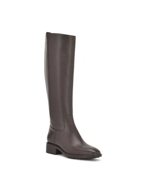 NINE WEST Womens Brown Pull Tab Barile Toe Block Heel Riding Boot 7.5 M - Image 1 of 2