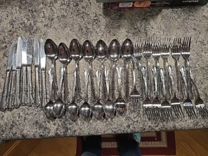 34 Pieces Queens Court Japan Stainless Flatware Spoons/Forks/Knives - Picture 1 of 2
