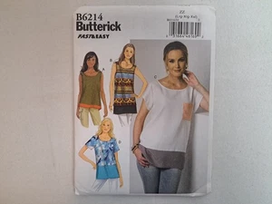 Butterick Pattern - Misses' Top (Lg-XXL) #B6214 - Uncut - Picture 1 of 6