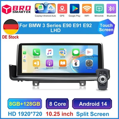 10.25'' Android14 Car Radio 8 Kern 128GB GPS Navi Stereo Für BMW E90 E91 E92 E93 - Bild 1 von 4