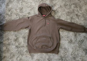 Supreme Small Box Logo Hooded Sweatshirt Size M Olive Brown Hoodie SS22 - Picture 1 of 7