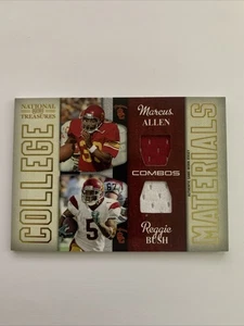 REGGIE BUSH MARCUS ALLEN 2009 TESOROS NACIONALES JUEGO CAMISETA USADA USC TROJANS - Imagen 1 de 2