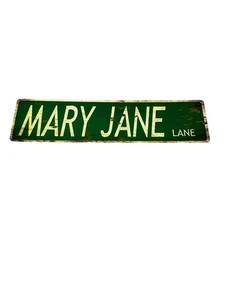 NUEVO letrero de metal decoración del hogar novedad calle MARY JANE LANE - Imagen 1 de 3