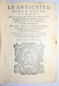 1569 Antichita della Citta di Roma Bernardo GAMUCCI 2nd Ed Illustrated Map - Picture 1 of 24