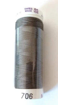 Mettler Silk Finish Cotton Merc. Art 105 color 706 (brown) 164 yards ne 50/3 - Image 1 of 4