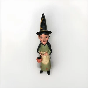 Halloween Witch Figurine 17" Poliwoggs David Crutchfield Vintage Style Decor - Picture 1 of 14