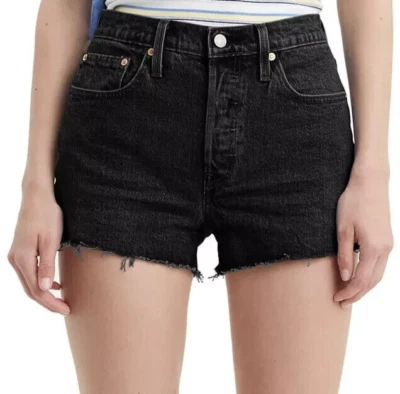 Levi's Womens 501 High Rise Cut Off Jeans Shorts Size 31W Faded Black $49.50 Nwt - Image 1 of 4