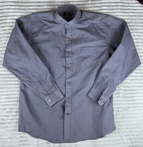 Camicia elegante Boss Hugo Boss uomo 42 34-35 manica lunga con bottoni fascia colletto grigio - Foto 1 di 14