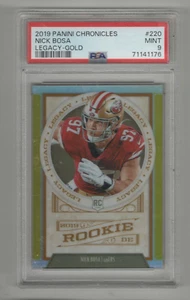 Nick Bosa RC 2019-20 Panini Chronicles Legacy Gold #/50 01/50 PSA 9 - Imagen 1 de 1