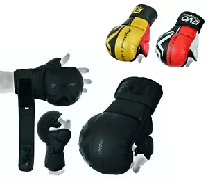 EVO MMA Gloves Kick Boxing Sparring Grappling Cage Fight Martial Arts Training - Picture 1 of 22