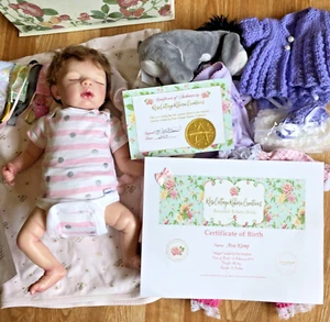 Reborn doll custom MEGAN 16" preemie baby by Rose Cottage Creations, COA genuine - Picture 1 of 22