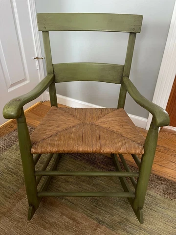 ANTIQUE GREEN CHILD'S SHAKER ROCKER - Pre Owned Cover