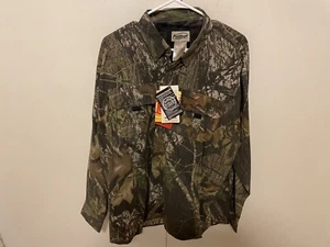 Fieldstaff Camouflage Mossy Oak Vented Twill Long Sleeve Hunting Shirt Large New - Picture 1 of 12