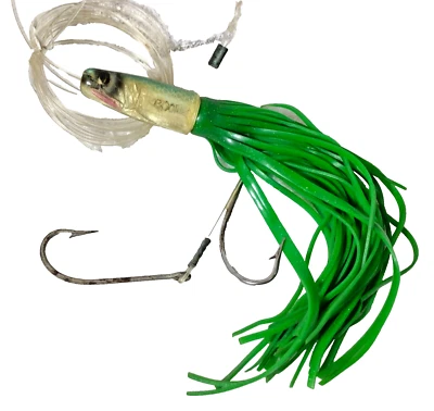 Винтажная ПРИМАНКА Boone 10 дюймов ДЛЯ МОРСКОЙ РЫБАЛКИ ТРОЛЛИНГА морской гольян ОСНАСТЕННАЯ РЫБА ГОЛОВА тунец - Изображение 1 из 4