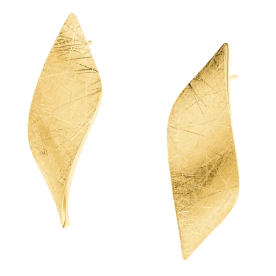 Ernstes Design Ohrstecker Ohrringe E611 Edelstahl gelb vergoldet - Bild 1 von 3