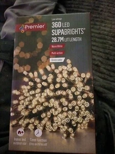 Premier Supabrights Christmas Tree Fairy Lights - 360 Led - Warm White - Picture 1 of 1