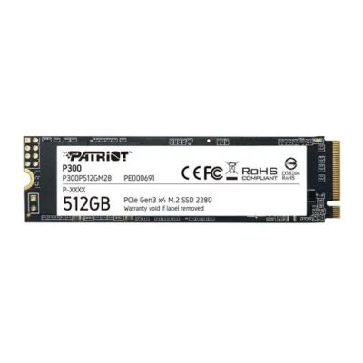 Patriot P300 512GB SSD 2280 M.2 PCIe Gen3 x4 NVMe 1.3 Internal SSD For PC/Laptop - Image 1 of 4