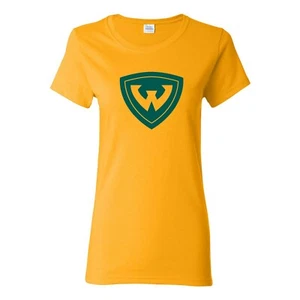 Wayne State Warriors Primary Logo Women's T Shirt - Picture 1 of 22