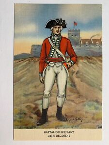 Postcard Fort Ticonderoga - British Battalion Sergeant - Revolutionary War