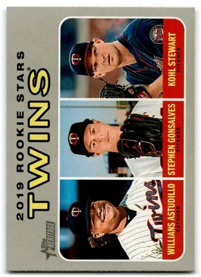 2019 Topps Heritage Kohl Stewart/Willians Astudillo/Stephen Gonsalves Rookie - Image 1 of 2
