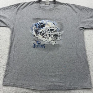 Vintage Tennessee Titans NFL Football Helm Grafik T-Shirt Herren grau Größe Large - Bild 1 von 7