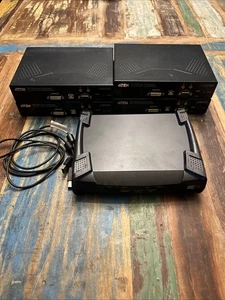 ATEN KE6900T +KE6900R DVI & USB Single Display KVM Over IP Extenders X4 1 Cord - Afbeelding 1 van 6