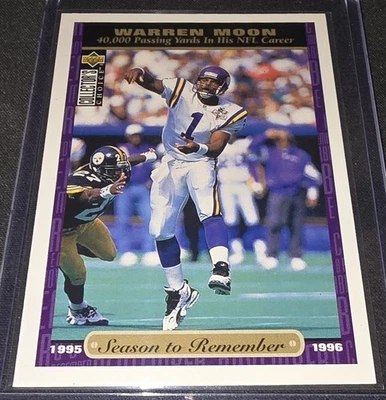 1996 Upper Deck Collector's Choice - Season To Remember Warren Moon #65 - Image 1 of 4