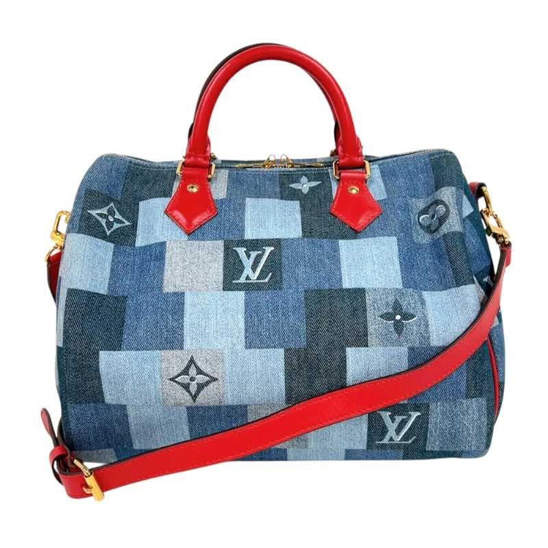 Louis Vuitton Speedy Denim Exterior Bags & Handbags for Women for