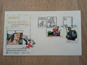 SOBRES PRIMER DIA FDC ESPAÑA 1996 CÓMICS. EL JABATO Y EL REPORTER TRIBULETE - Imagen 1 de 1