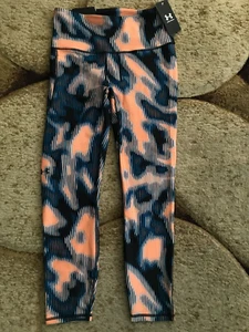 Under Armour Leggings alla Caviglia a Compressione Donna Taglia S Arancione Blu Nero Nuovi con etichette - Foto 1 di 5