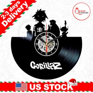 Gorillaz Pop Music LP vinile disco orologio da parete arte decorazione merch CD regali di Natale - Foto 1 di 2