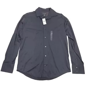 NWT Banana Republic Men’s Button Down Shirt Grey Size L Y2K NEW - Picture 1 of 9