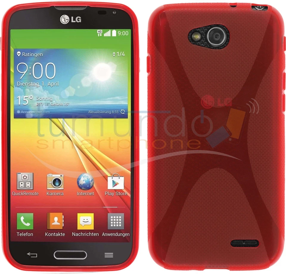 FUNDA de GEL TPU X-LINE ROJA para LG OPTIMUS L90 D405N en ESPAÑA case - Imagen 1 de 1