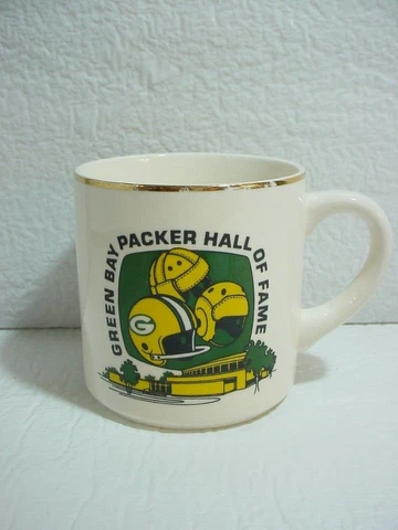 VINTAGE GREEN BAY PACKERS HALL OF FAME COFFEE MUG, PRO FOOTBALL NFL, 1960s Cover