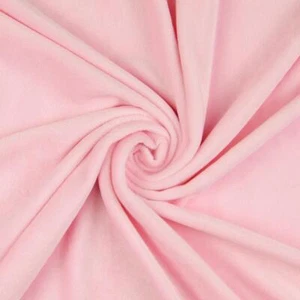 Squish Cuddle Fleece Velour Fabric Material BABY PINK - Picture 1 of 3